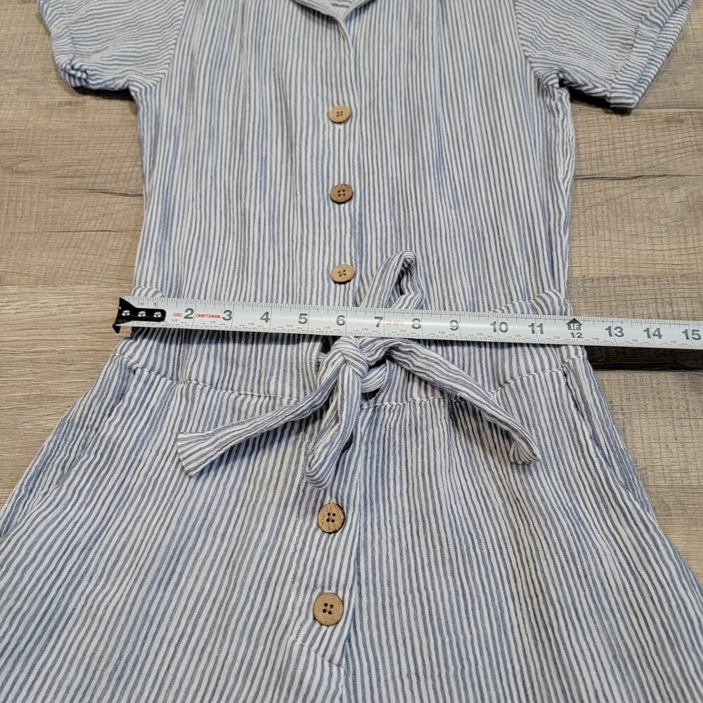 Faherty Blue Striped Jumpsuit - Picture 9 of 9